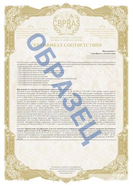 Образец Приложение к СТО 01.064.00220722.2-2020 Чайковский Сертификат СТО 01.064.00220722.2-2020 